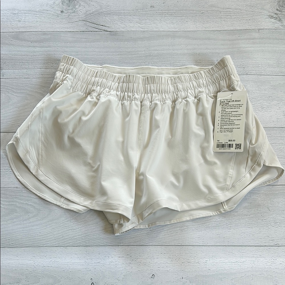 NWT Lululemon Track That HR Short 3” Light Vapor LVPR‎ Sz 14
